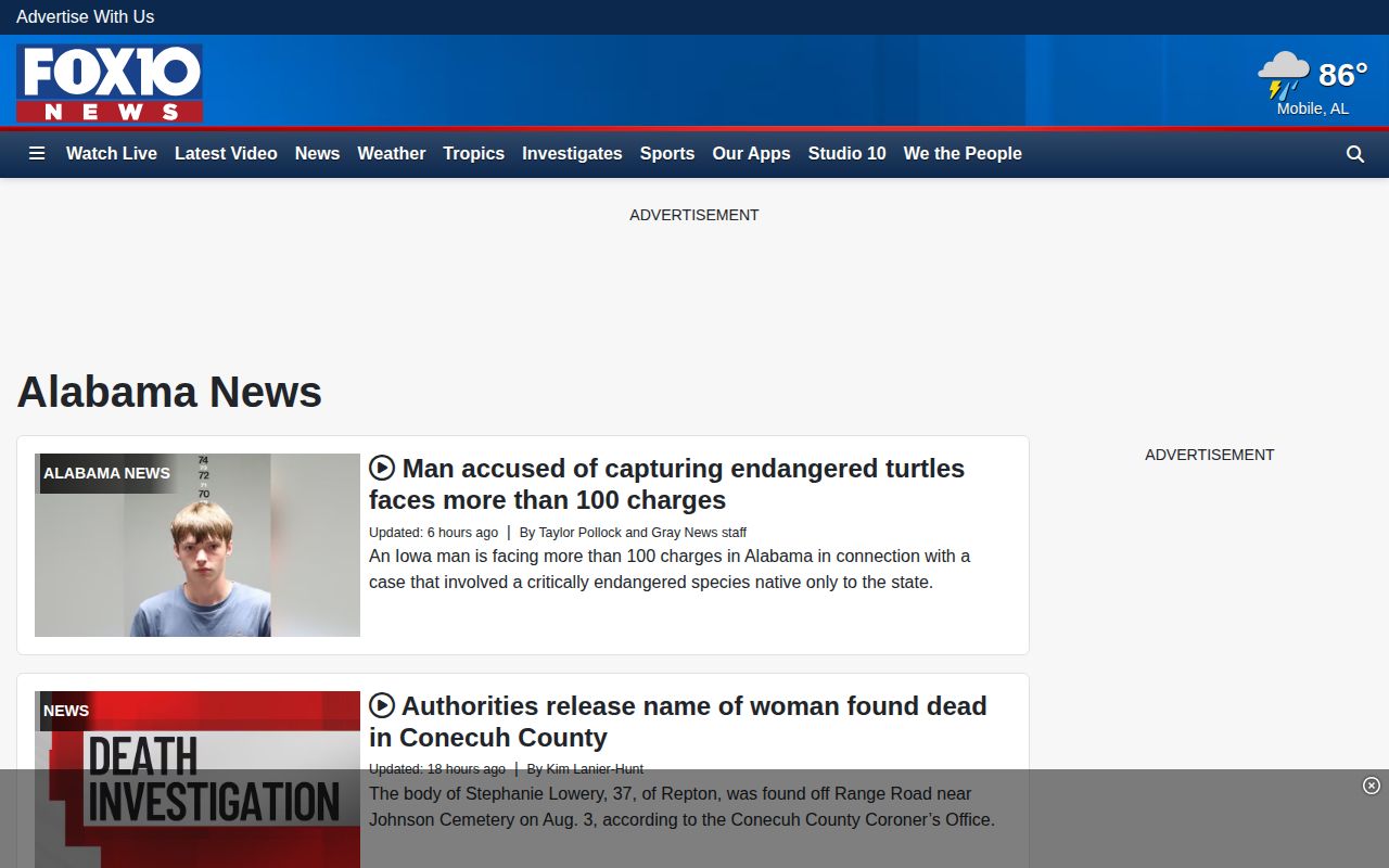 FOX10 regional source for Monroe County arrest news and booking-photo reports